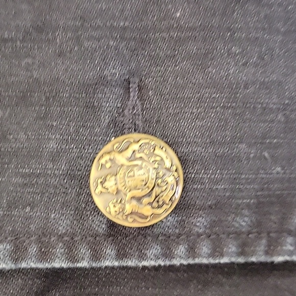 Ralph Lauren 100% cotton denim navy blazer w/crest girl's 14 prep school uniform - Picture 4 of 7